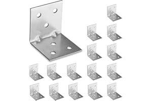 OMIDEAS 15 x Equerre d'assemblage (40 x 40 x 40 x 1.5) Equerre de Fixation Angle Droit Support en forme de L, Équerre Angle 90 Degrés en Acier, Équerre de Coin
