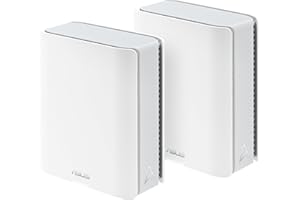 ASUS ZenWiFi BT10 - Pack de 2 - Système WiFi 7 Mesh, Tri-Bande, 18 Gbps, 550m2(2PK), Double Ports 10G, sécurité et contrôles parentaux Inclus, Smart Home Master SSIDs, 4G & 5G Mobile Tethering
