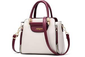 NICOLE & DORIS Women Top Handle Bag Elegant Handbags Contrast Color Shoulder Bags PU Leather Small Crossbody Bag Satchel Bag for Casual Daily