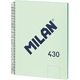 MILAN&reg; A4 Hardcover Spiral Notebook 80 Sheets 95gsm 430 Since 1918 Collection Green
