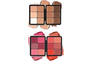 MEIPLUMLAI Palette di correttori in 12 colori, blush e correttori, per trucco a coprenza totale, per occhiaie e trucco viso