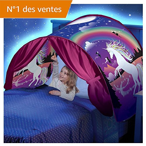 Kangrunmys Tente De Lit Enfant Garcon Fille Princesse Tunne Lit RêVe Jouer Pop Up Ciels Lit Playhouse Interieur Tent Cadeau Moustiquaires Ciels de Lit