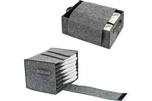 RHHGHY 2 Soportes Para Platos De Fieltro, Almacenamiento De Vajilla Para Acampar, PortáTil Para Cubiertos Con Tapa, Para Camping, Caravana, Cocina