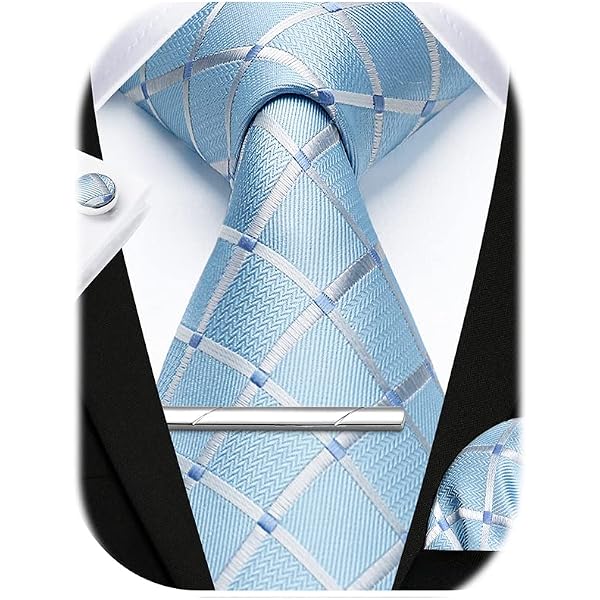 Men's Clip On Tie - Black With Double Silver Stripes, 20 Inch Length, UK Made