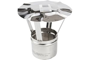 Proper Tools Stainless Steel Chimney Cowl - Ø 80 mm (3.15") - Flue Liner Cap, Duct Plug Pipe, Rain Cover, Stove Log Burner Cap, Tube Finishing
