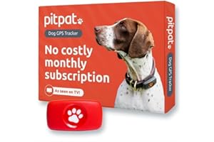 PitPat Dog GPS Tracker - No Subscription Required - Suitable for All Dogs And Fits All Collars - Smart Activity Tracker, Satellite Tracking With Unlimited Range - 100% Waterproof Pet Tracker (Red)