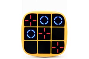 BTFO Jeu de Morpion, Console de Jeu Électronique Portable Jeux de Voyage Portables Éducatif Jouets Fidget Jeu de Société de Puzzle Cadeau pour Enfants Adultes Tous Âges (Jaune)