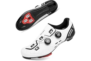 Solamni Fahrradschuhe Herren Damen Rennrad Schuhe Kompatibel mit SPD/SPD-SL/Look Delta Klicksystem, Radsportschuhe für Spinning, Rennrad