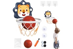 FWHFNB Mini Canestro Basket per Bambini, Canestrini da Camera con Basket e Pompa, Regali per Bambini dai 3 Anni in Su