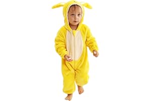 HAHASHOW Bebé Recién Nacido Ropa De Una Pieza Niño Pequeño Franela Suave Mono con Capucha De Invierno Cosplay De Animales Halloween 2-36 Meses