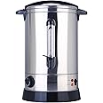 Sonashi 15L Electric Water Boiler - Stainless Steel Double Layer Body with Water Tag | Auto & Resettable Thermostat with Indicator Light | SEWB-15 Silver/Black 1650W