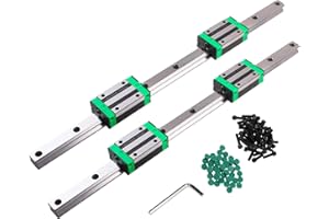 CNCYEAH HGR20 Linearführung set 2 Stücke HGR20-1000 mm Linearführungsschiene + 4 Stück HGH20 Gleitblock für Elektrische Geräte, Fräsen, CNC-Rounters Slider Block 3D-Drucker