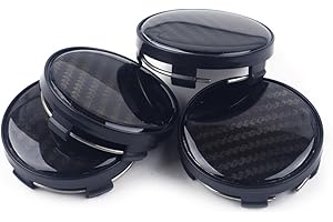 ‎BELER beler 1 Satz 4 STK x60mm Schwarze NABENKAPPEN, Passen auf Felgen mit 58-60mm Radloch, Radkappen Felgenkappen
