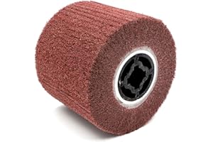 PEELANMALL Sanding Roller Brush, Sanding Sleeves for Sanding Roller, Sander for Matting, Satining, Sanding Rollers for Satin Machine, Efficient Sanding Roll Brush Made of Brown Corundum and Synthetic Fibre