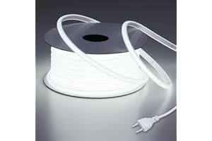 BENLUN Tira LED COB 220V 20 Metros, 6000K Blanco Frio Luces de LED Exterior Impermeable, 10W/M CRI 90+ Flexible Luz LED sin Transformador para Habitacion Techo, Decoración, Patio