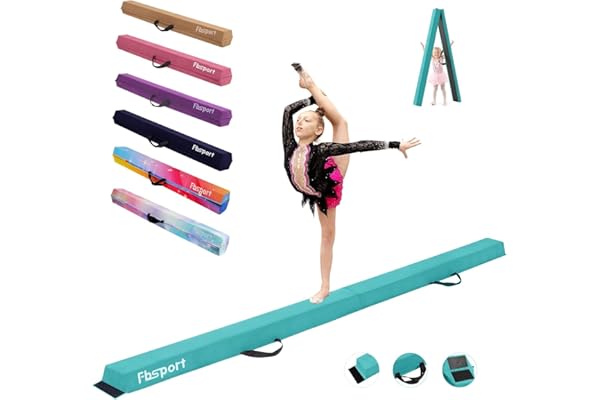 FBSPORT Poutre Gymnastique Enfant 270 cm Poutre Gym Poutre d'équilibre au Sol, Poutre de Gymnastique Pliable pour entraînement, Pratique, Sport et entraînement Professionnel à la Maison