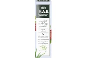 N.A.E. - Sérum Fluide BIO Anti-Âge Visage - Huile de Pépins de raisin, Aloé Vera, Acide Hyaluronique - Certifié Bio - Formule Vegan - 98 % d'ingrédients d'origine naturelle - Contenant de 30 ml