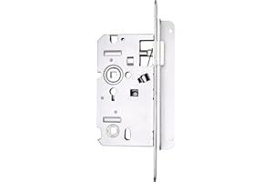 Vachette Serrure à encastrer Alsace Droite à Condamnation - 67583/SC-D - Axe à 55mm, Entraxe 72mm, Carré de 8mm, Gris