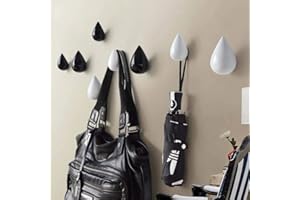 AYGCI Gancio Creativo Gocce d'acqua Ganci per vestiti Gancio Da Parete In Legno Hanger Decorazione Moderna Della Parete 2 pezzi