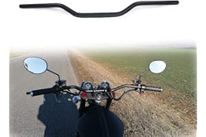 USTPO Guidon de moto universel de 22 mm pour CRF YZF KXF KLX RMZ DRZ KX RM YZ SX EXC XC 65 85 125 250 300 350 450 Dirt Bike ATV Noir