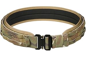 ULIONTAC 3-lagiger taktischer Gürtel 1,75 Zoll – gepolstertes Molle-System mit Schnellverschluss für Männer 1000D-Nylon-Gurtband Legierungsschnalle Utility