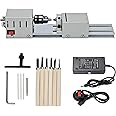 Shoze Small Lathe Metal Mini Lathe Mini Lathe Bead Grinding Machine Mini Lathe Tool Lathe Standard Set Wood Model Making Drilling And Milling Machine Suitable for Carving And Grinding Wood