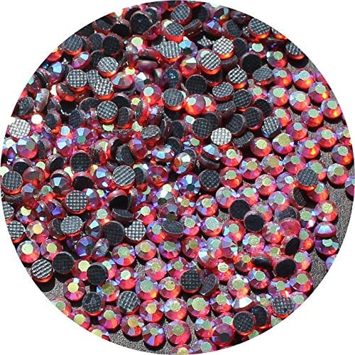 TSS Siam AB SS6-2mm Pack of 1000 DMC Glass Hot Fix Flat Back Iron on Rhinestone Diamante Beads - Premium quality