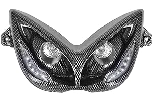 tnttu doble óptica 2 lámparas halógena y LED eyelight adaptador Nitro/Aerox, imit carbono/blanco