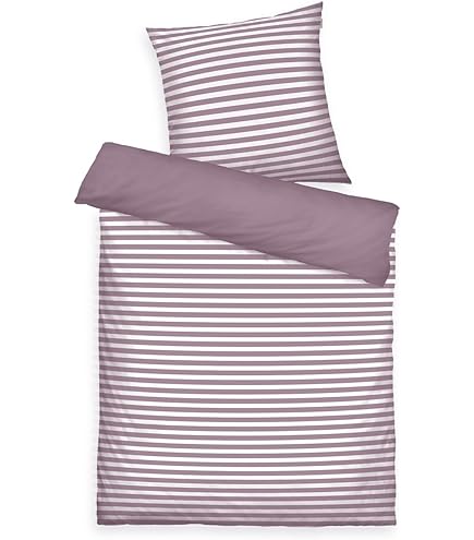 TOM TAILOR Federa E Lenzuolo In Satin Di Cotone - Two-Tone Solid Colors Sunny Sand - 80x80 Cm + 135x200 Cm - 6