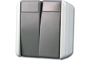 TEM fontana Doppel-Wechsel-Schalter grau 250V~/10A