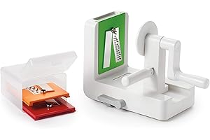 OXO Good Grips krajalnica do warzyw/spiralna, ostrza z wielokolorowej stali nierdzewnej (biała, zielona, pomarańczowa, czerwona)