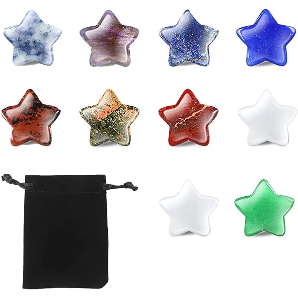 Set 18 Pietre Portafortuna Per Bambini - Cristalli Curativi Naturali Per Meditazione E Decorazione - Foto 4