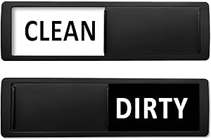 ‎AVYDIIF Spülmaschine Magnet clean dirty Sign Indicator/Kitchen Geschirrspüler Kühlschrank Magnet/Leicht zu lesen und zu verschieben/starke magnetische Rückseite mit Aufklebern (Schwarz & Weiss)