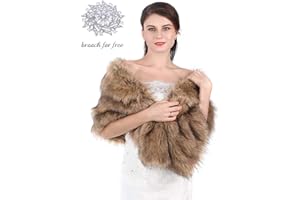 Ushiny - Chal de pelo sintético para boda, perfecto para novia y damas de honor