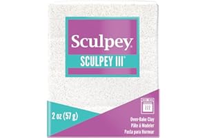 Sculpey Polymer Clay 2OZ Argilla POLIMERO 2 Oz Wht GLTTR, Glitter Bianco
