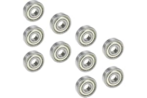 TUZUK 10 cuscinetti a sfera 6200ZZ, sigillati, 10 x 30 x 9 mm, pre-lubrificati/acciaio cromato/metallo, doppia guarnizione, 6200Z