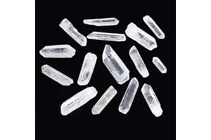 AHANDMAKER Natural Raw Quartz Crystal, Multi-Aspect Clear Quartz Crystal, 0.75 ~ 1.93 cm Large Natural Clear Quartz Point Stones for Home Decoration, Meditation Therapy