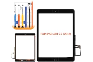 AGCUT Touch Screen for iPad 6 2018 Screen Replacement for iPad 6th Generation A1893 A1954 9.7 inch Touchscreen for iPad6 Digitizer Glass Panel with Repair Tools, Black With Home Button (Not LCD) (Black)