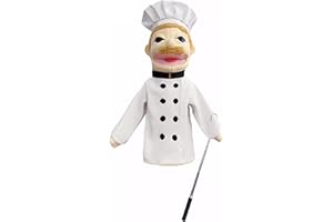 LOMTRATS Burattini teatrali per bambini,include insegnante,poliziotto,pirata,detective,ecc.con bocche aperte mobili,perfetti per raccontare storie,insegnare,regali per festival,1 pezzo con joystick