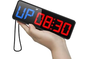‎ANJANK ANJANK Portable Magnetic Gym Timer & Clock, CountDown/Up, Stopwatch, Workout Interval Timer with Powerful Battery, Remote Control, Volume & Brightness Control, Fitness Timer for Home Gym Garage