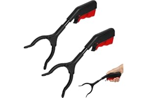 Adiwo Faltbare Greifzange mit Magnet, Klappbar für Senioren Gartenarbeit Drehbare Greifer Abfallzange Ausziehbar