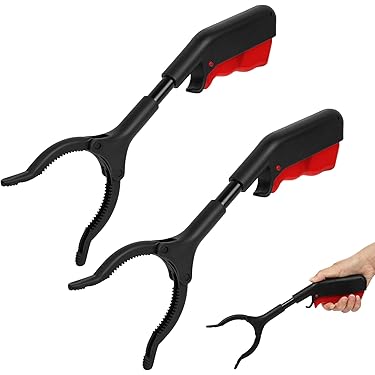 Pince à Ordures Pliable Extra Longue Et Pratique Avec Ventouse En Caoutchouc (tube Carré En Aluminium