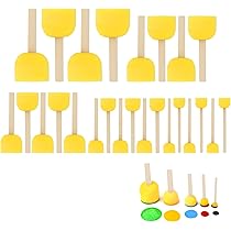 20 Pièces Brosse à Eponges Rondes, Pinceau En Ousse, Eponge Peinture