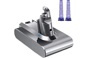BONADGET V6 6000mAh Batterie de Remplacement pour Dyson V6 DC58 DC62 DC59 DC61 DC72 DC74 Animal Trigger SV03 SV04 SV05 SV06 SV07 SV09 Aspirateur à Main avec 2 Filtres