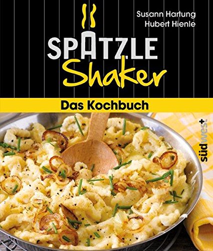 Großes Geschenkset mit 4-Portionen-Spätzle-Shaker gelb, beide Spätzlemehle und Spätzle-Shaker-Kochbuch - 7