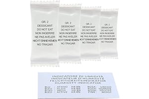 Silital, Micro Bag in Tyvek, Gel di Silice, Sacchetti Disidratanti, Riparano da Umidità, Alimentari, Elettrodomestici, Gioielleria, Moda, Diverse Quantità e Grammature, Made in Italy (100, 2 g)