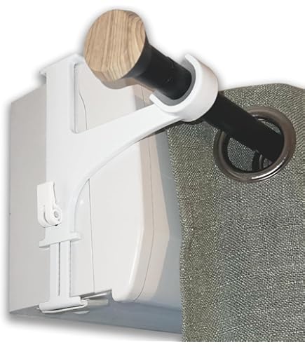 Supports Sans Perçage Pour Tringle à Rideau - Fixation Latérale Sur Coffre Volet, Lot De 2, Blanc