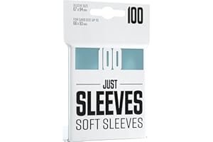 GAMEGENIC Just Sleeves | Soft Sleeves | 100 protège-Cartes | Transparent | Aspect Brillant | 67x94mm | Jeu de société | Accessoire