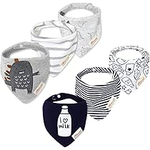 Bavaglini Bandana Yafane 6 Pezzi - Mussola Cotone, Assorbenti, Regolabili, Per Neonati E Bambini - Foto 6