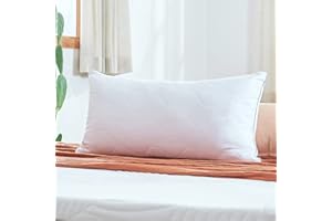 Sweetnight Almohada Fibra, Poliéster Relleno, Ajustable con Cremallera, Blanco, 1 Unidades 40 x 80 cm